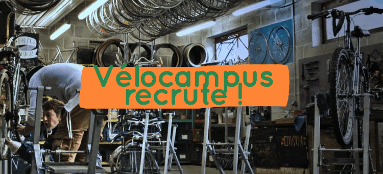 Vélocampus recrute au poste d’animateur·trice en charge de l’atelier d’autoréparation cycle et de la coordination technique et pédagogique Vélocampus recrute au poste d’animateur·trice en charge de l’atelier d’autoréparation cycle et de la coordination technique et pédagogique